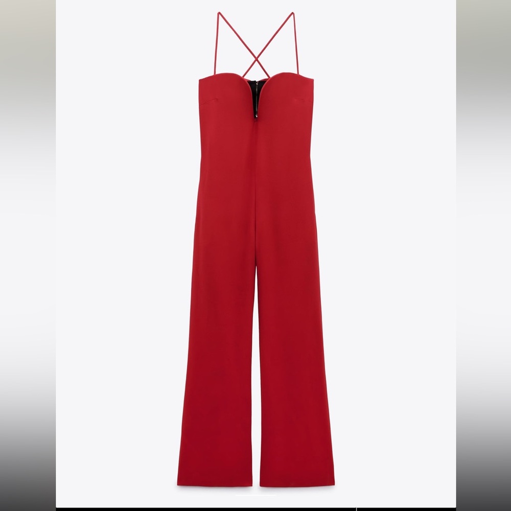 Zara limited edition red jumpsuit
